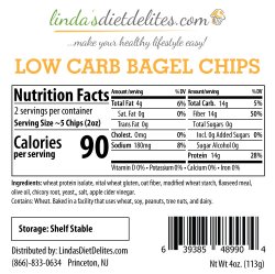 Lindas Diet Delites Low Carb Bagel Chips Plain