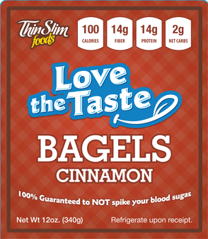 ThinSlim Foods Love-the-Taste Bagels Cinnamon 6 pack ThinSlim Foods Love-the-Taste Bagels Cinnamon 6 pack