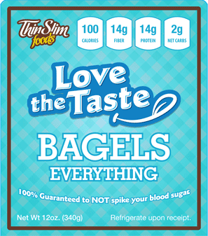 ThinSlim Foods Love-the-Taste Bagels Everything 6 pack ThinSlim Foods Love-the-Taste Bagels Everything 6 pack