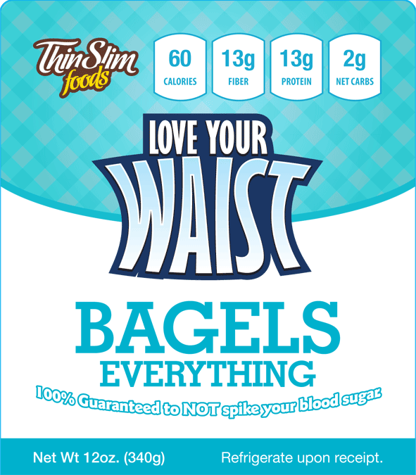 ThinSlim Foods Love-Your-Waist Bagels Everything 6 pack ThinSlim Foods Love-Your-Waist Bagels Everything 6 pack