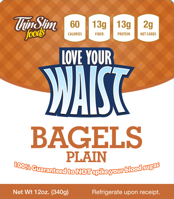 ThinSlim Foods Love-Your-Waist Bagels Plain 6 pack ThinSlim Foods Love-Your-Waist Bagels Plain 6 pack