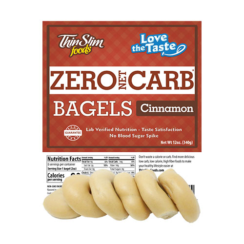 ThinSlim Foods Zero Net Carb Bagels Cinnamon 6 pack