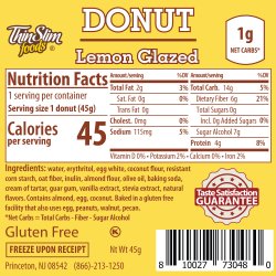 ThinSlim Foods Donut Lemon Glazed