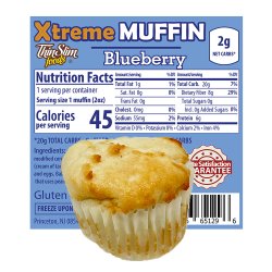 ThinSlim Foods Xtreme Muffins Blueberry, Allulose Sweetened, 6pack