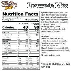 ThinSlim Foods Low Carb Mix Brownie