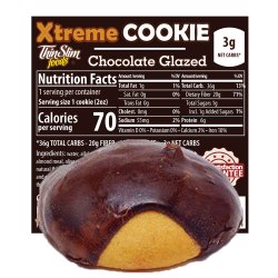 ThinSlim Foods Xtreme Cookie Chocolate Glazed, 6pack