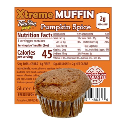 ThinSlim Foods Xtreme Muffins Pumpkin Spice, 6pack