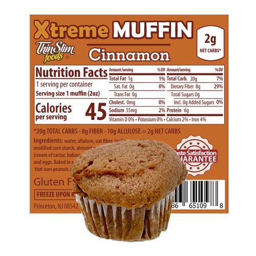 ThinSlim Foods Xtreme Muffins Cinnamon, 6pack
