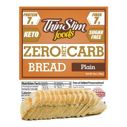 ThinSlim Foods Zero Net Carb Bread Plain | Keto Bread | Low Carb Bread