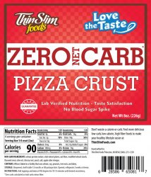 ThinSlim Foods Zero Net Carb Pizza Crust, 8oz