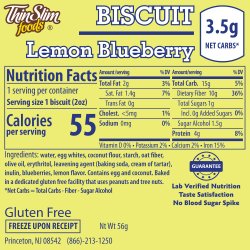 ThinSlim Foods Biscuit Lemon Blueberry