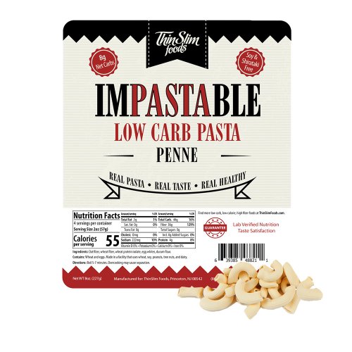 ThinSlim Foods Impastable Low Carb Pasta Penne