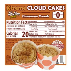 ThinSlim Foods Xtreme Cloud Cakes Cinnamon Crumb, 6pack