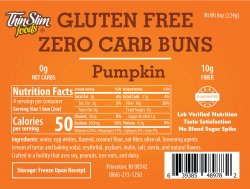 ThinSlim Foods Gluten Free Rolls Pumpkin