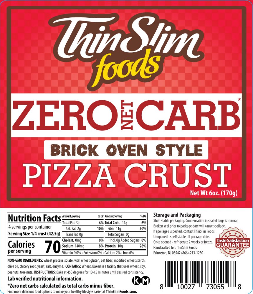 ThinSlim Foods Zero Net Carb Pizza Crust, 6oz - Click Image to Close