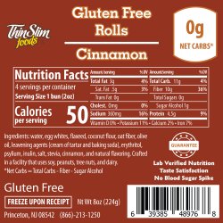 ThinSlim Foods Gluten Free Rolls Cinnamon