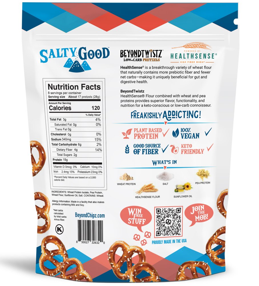 BeyondTwistz Low Carb Pretzels Salty Good - Click Image to Close