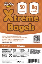 ThinSlim Foods Xtreme Bagels Plain