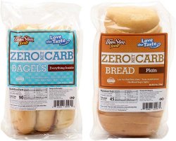 ThinSlim Foods Zero Net Carb Bread Plain + Bagel Everything Inside Bundle