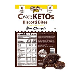 ThinSlim Foods CooKETOs Biscotti Bites Deep Chocolate