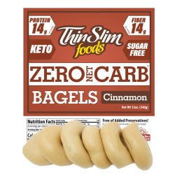 ThinSlim Foods Zero Net Carb Bagels Cinnamon