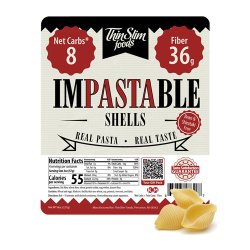 ThinSlim Foods Impastable Low Carb Pasta Shells