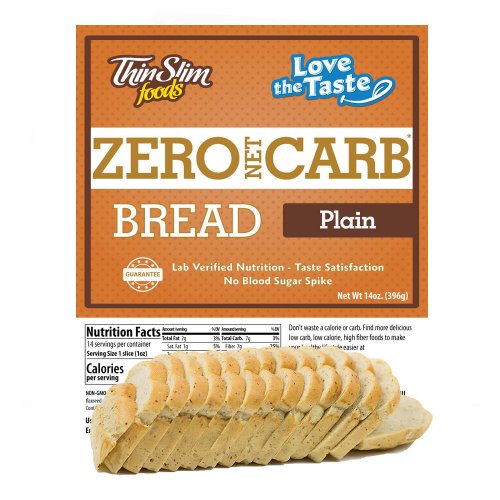 ThinSlim Foods Zero Net Carb Bread Plain | Keto Bread | Low Carb Bread