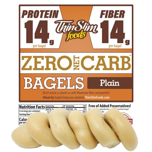 ThinSlim Foods Zero Net Carb Bagels Plain ThinSlim Foods Zero Net Carb Bagels Plain
