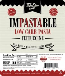 ThinSlim Foods Impastable Low Carb Pasta Fettuccine