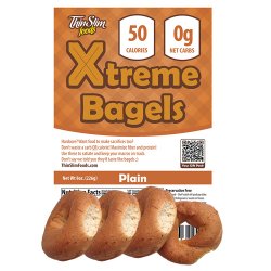 ThinSlim Foods Xtreme Bagels Plain