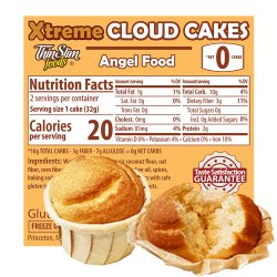 ThinSlim Foods Xtreme Cloud Cakes Angel Food, 6pack