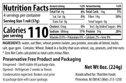 ThinSlim Foods Soft n' Fluffy ZERO Net Carb Long Rolls