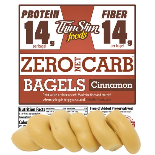 ThinSlim Foods Zero Net Carb Bagels Cinnamon ThinSlim Foods Zero Net Carb Bagels Cinnamon