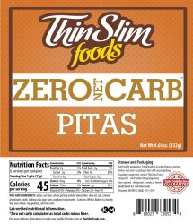 ThinSlim Foods Zero Net Carb Pitas