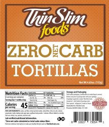 ThinSlim Foods Zero Net Carb Tortillas