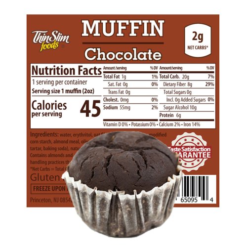 ThinSlim Foods Muffins Chocolate Fluffed, 6pack