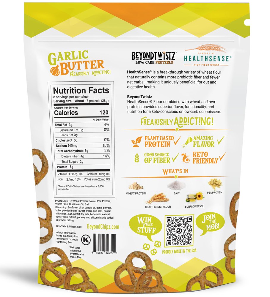 BeyondTwistz Low Carb Pretzels Garlic Butter - Click Image to Close
