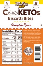 ThinSlim Foods CooKETOs Biscotti Bites Pumpkin Spice