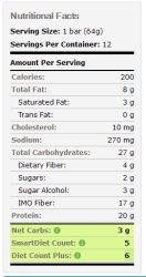 AtLast! Uncoated Protein Bar, Double Chocolate Chunk, 12pack