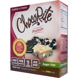 Chocorite Uncoated Protein Bars Cookies N Cream, 5pack