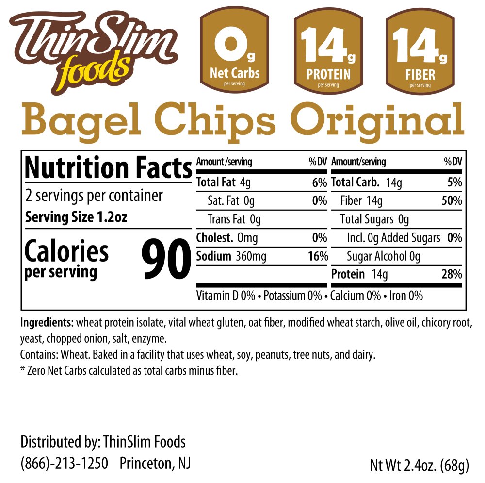 ThinSlim Foods Bagel Chips Original - Click Image to Close