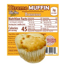 ThinSlim Foods Xtreme Muffins Banana, Allulose Sweetened, 6pack