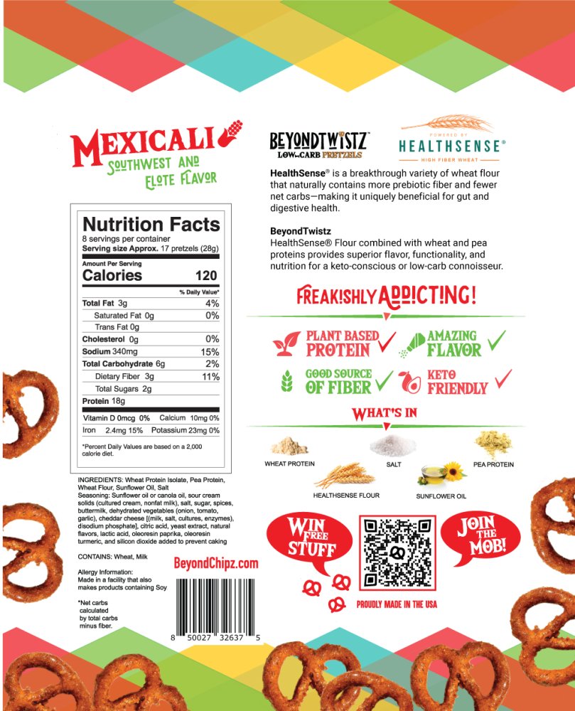 BeyondTwistz Low Carb Protein Pretzels Mexicali - Click Image to Close