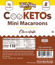 ThinSlim Foods CooKETOs Mini Macaroons Chocolate