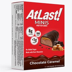 AtLast! Minis Protein Bars, Chocolate Caramel