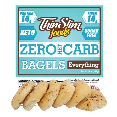 ThinSlim Foods Zero Net Carb Bagels Everything
