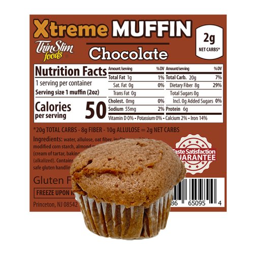 ThinSlim Foods Xtreme Muffins Chocolate, 6pack