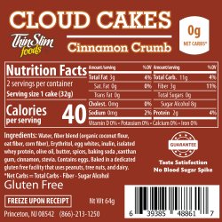ThinSlim Foods Cloud Cakes Cinnamon Crumb, 2pack