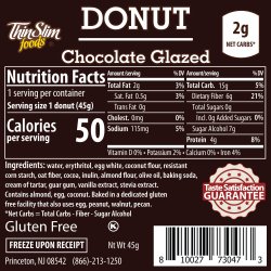 ThinSlim Foods Donut Chocolate Glazed, 6pack