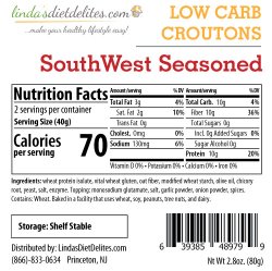 Lindas Diet Delites Low Carb Croutons SouthWest Seasoned